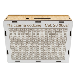 Skarbonka Wyzwanie 20000zł Na Czarną Godzinę Sklejona HDF